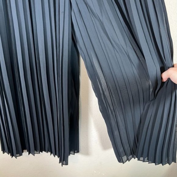 Vintage Wide Leg Pants Pleat Sheer Black Small Rare Victorias Secret Gold Label - Picture 4 of 7